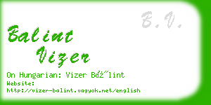 balint vizer business card